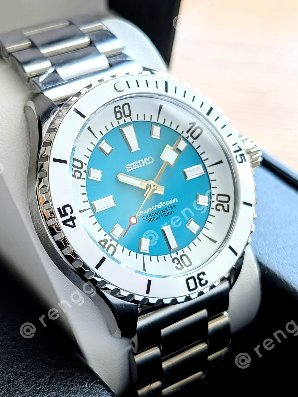 44mm Seiko Automatic Mod Men's Diver Watch Sapphire Ceramic Bezel